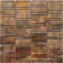 Wood Look Mixed Shape Aluminium Mosaic Tiles